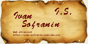 Ivan Sofranin vizit kartica